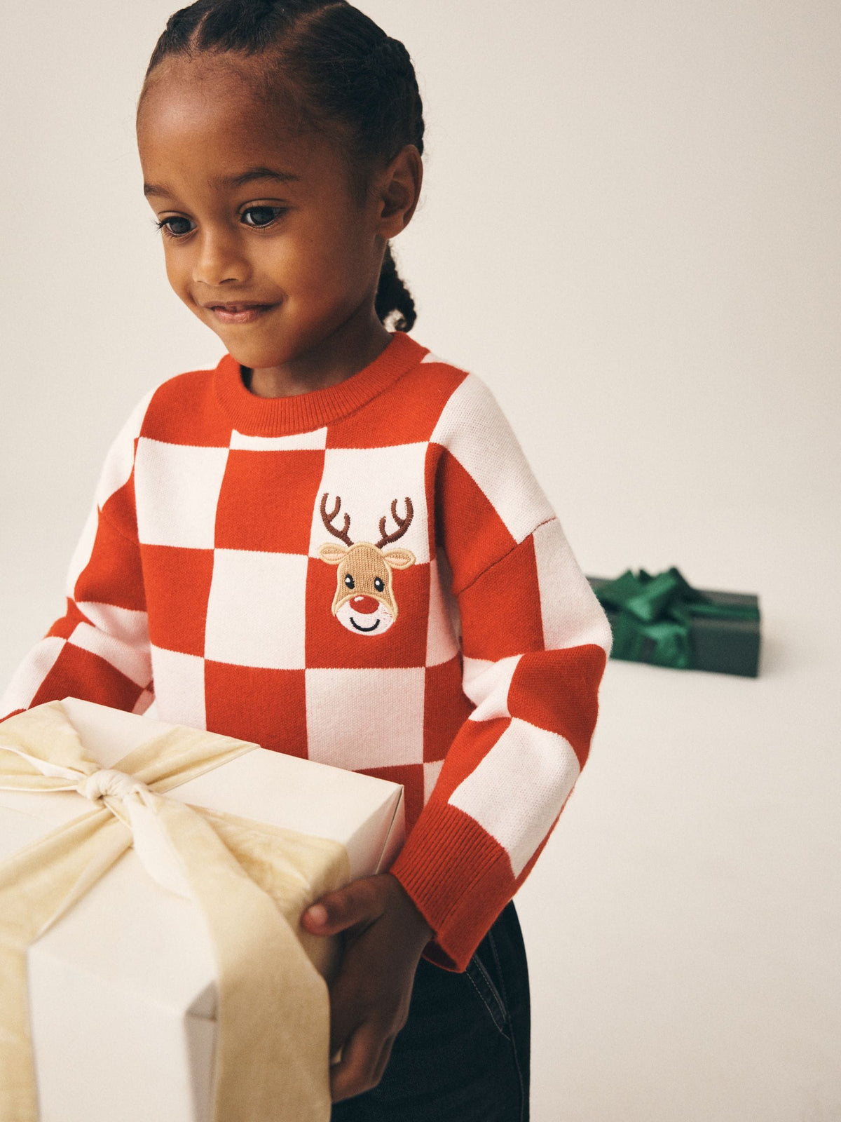 Red Reindeer Christmas Jumper (3mths-7yrs) - image 1