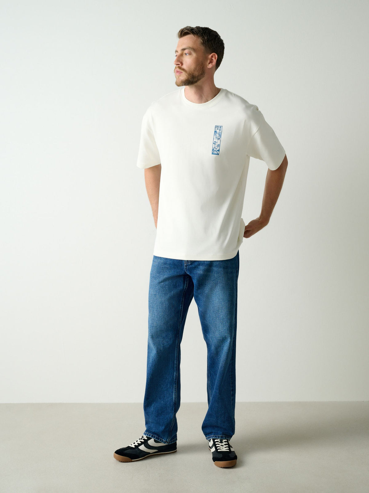 White Hokusai Relaxed Fit Artist T-Shirt - image 2