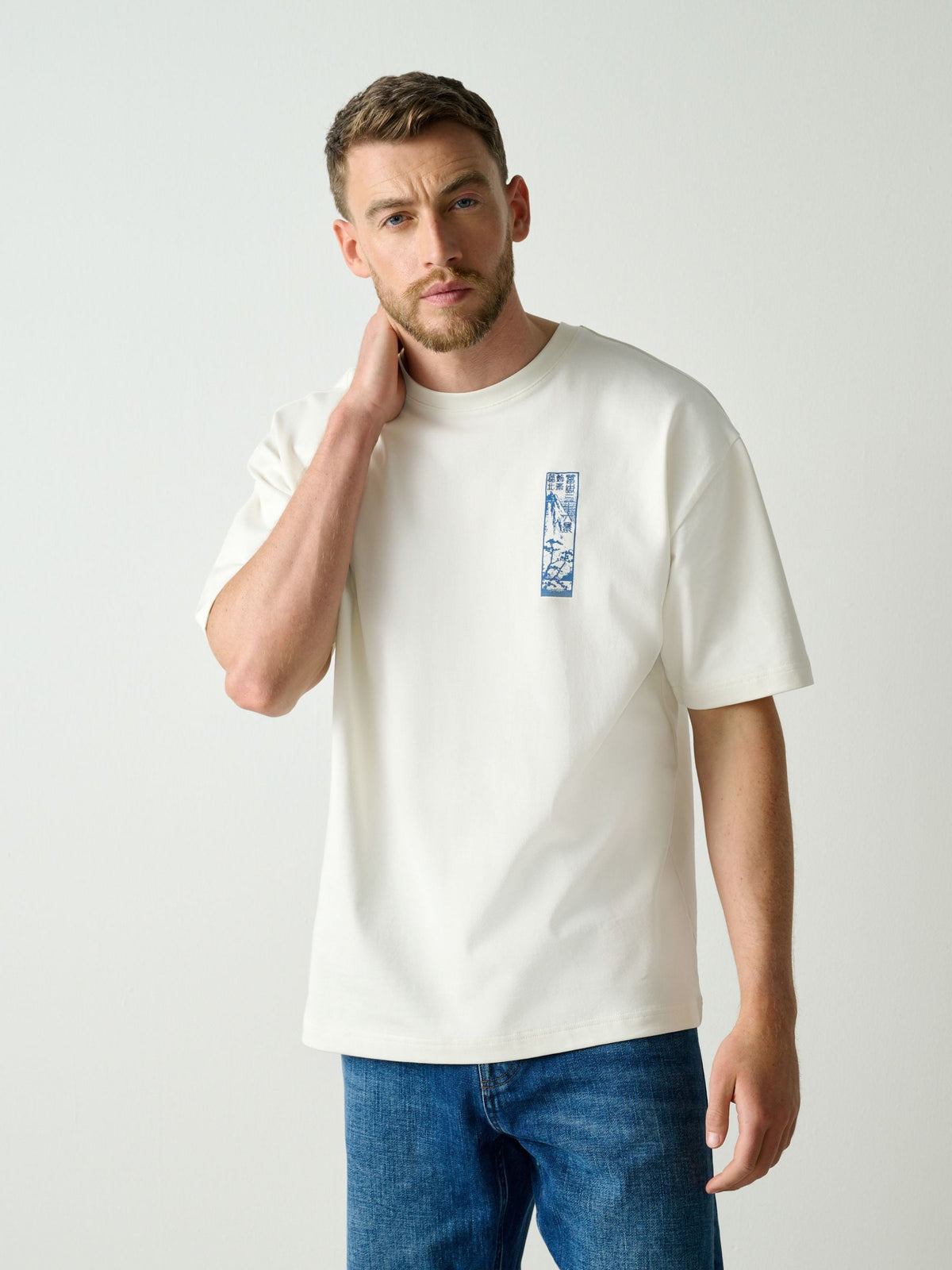 White Hokusai Relaxed Fit Artist T-Shirt - image 3