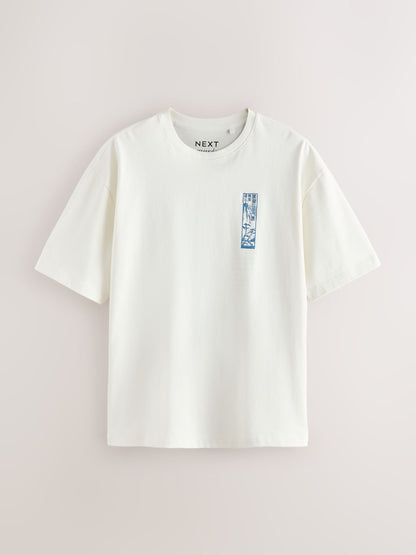 White Hokusai Relaxed Fit Artist T-Shirt - image 6