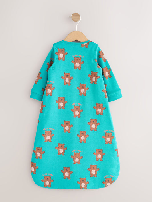 Dsiney Kidz - Green Bear Hugs 2.5 Tog Removable Sleeve Baby Sleep Bag image 2