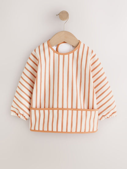 Dsiney Kidz - Rust stripe Weaning And Feeding Sleeved Bib image 1