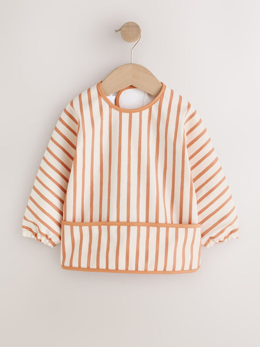 Dsiney Kidz - Rust stripe Weaning And Feeding Sleeved Bib image 1