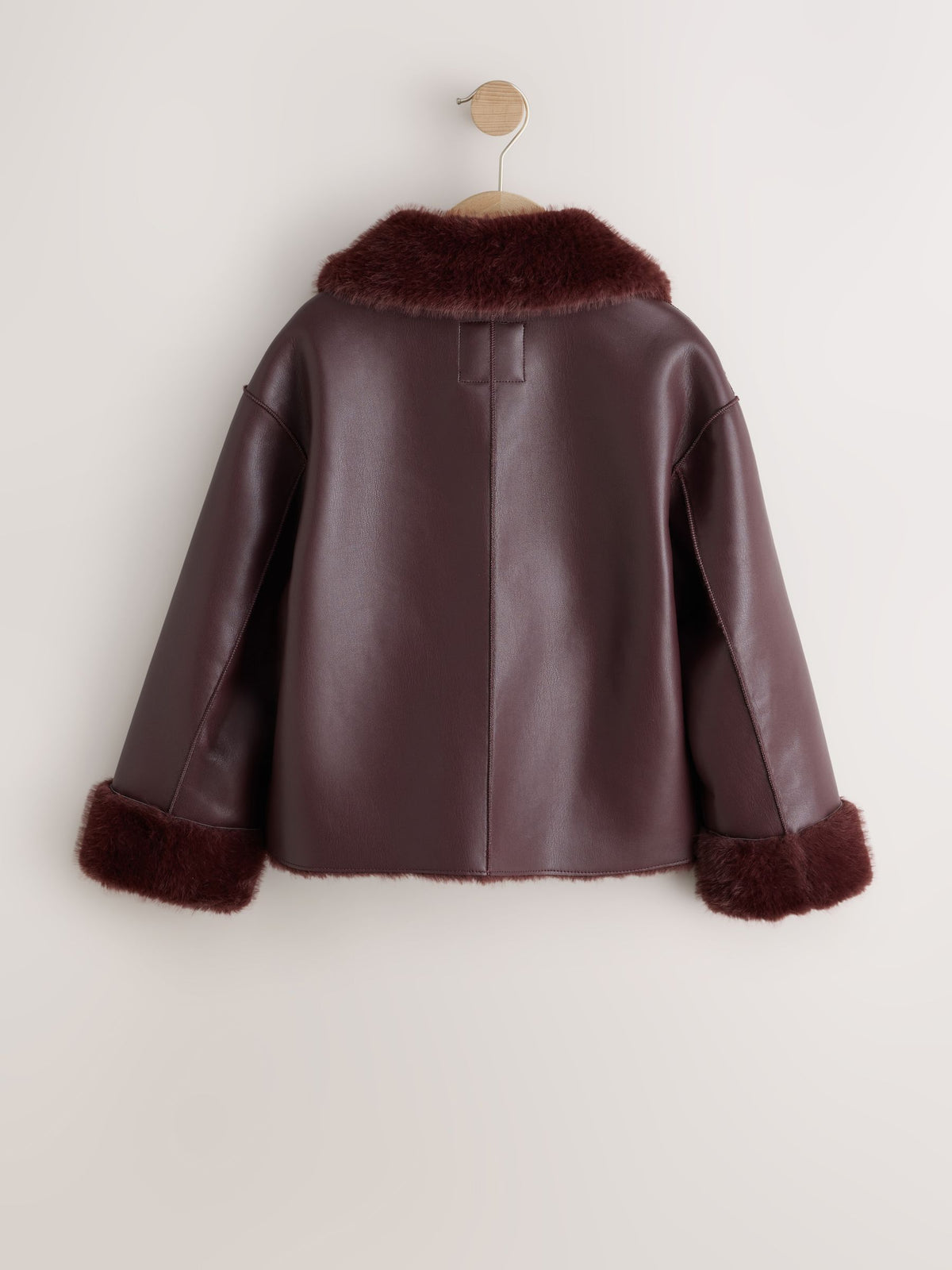 Burgundy Red Faux Shearling Jacket (3-16yrs) - image 8