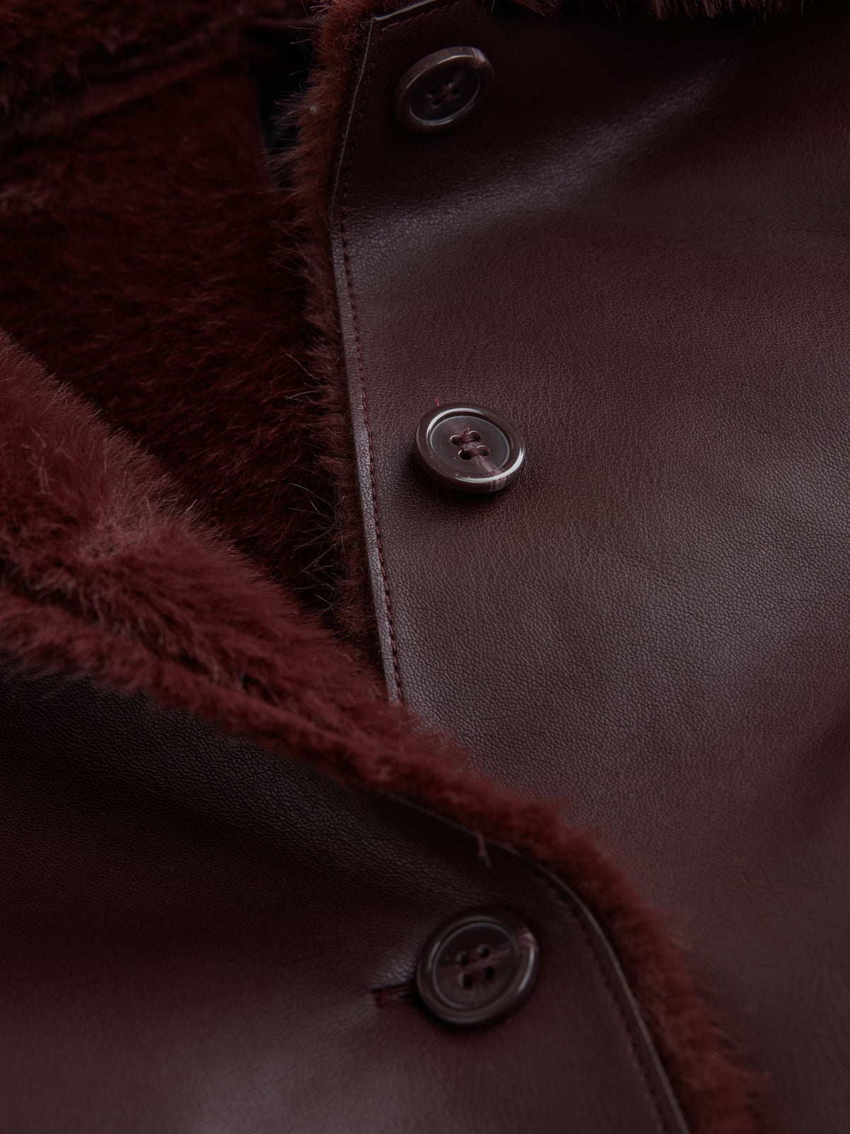 Burgundy Red Faux Shearling Jacket (3-16yrs) - image 9