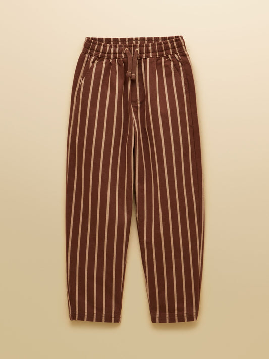 Joules Boys' Jackson Mocha Stripe Twill Trousers - image 1