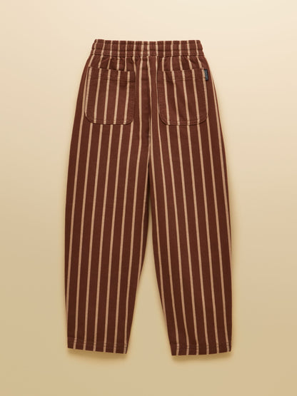 Joules Boys' Jackson Mocha Stripe Twill Trousers - image 2