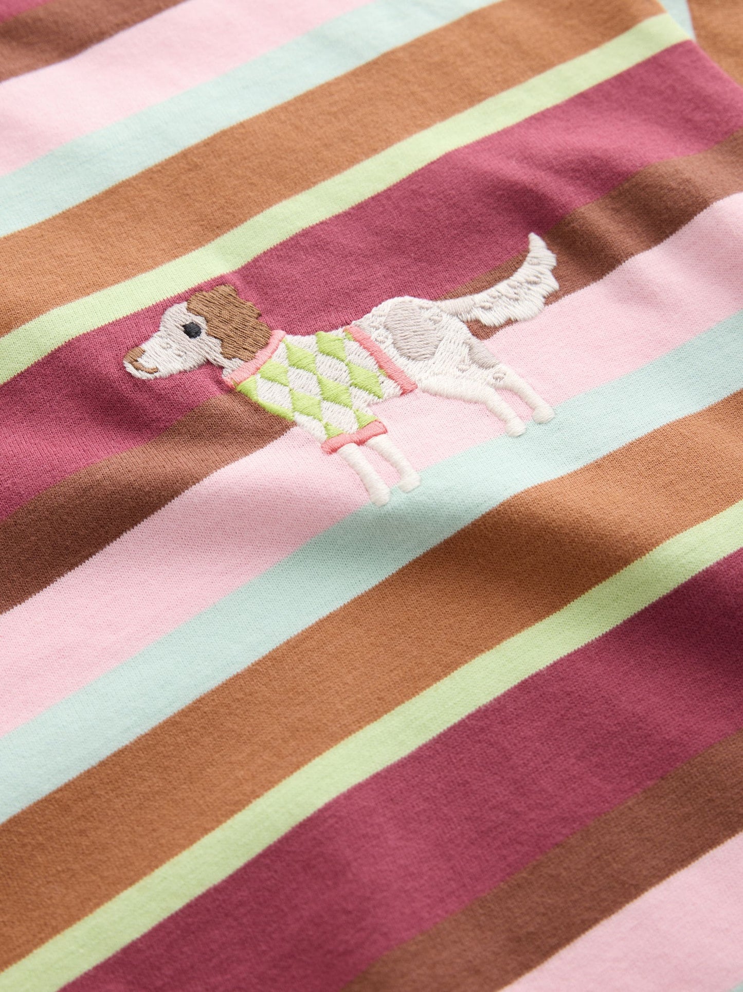 Dsiney Kidz - Multi Stripe Embroidered Dog T-Shirt (3-16yrs) image 8