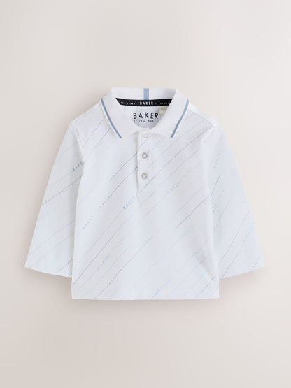 Baker by Ted Baker Blue Textured Dungaree and Polo Shirt Set - image 3