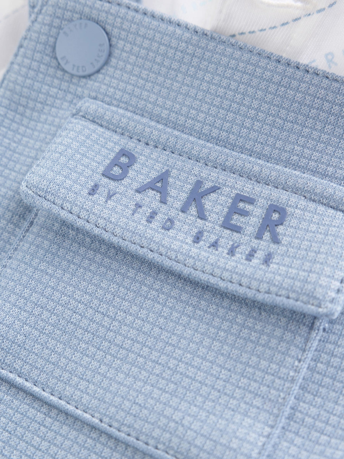 Baker by Ted Baker Blue Textured Dungaree and Polo Shirt Set - image 6