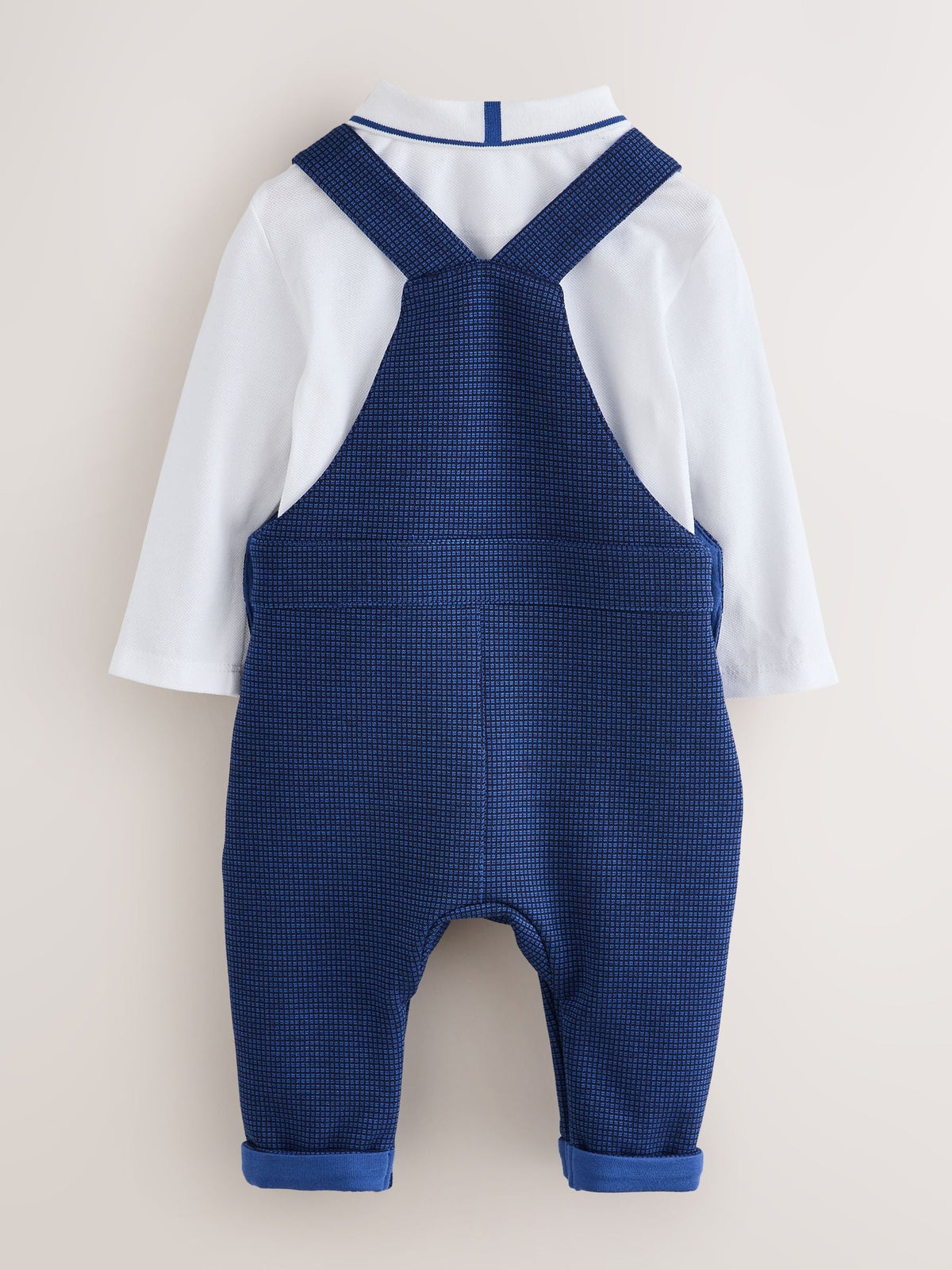 Baker by Ted Baker Navy Textured Dungaree and Polo Shirt Set - image 2