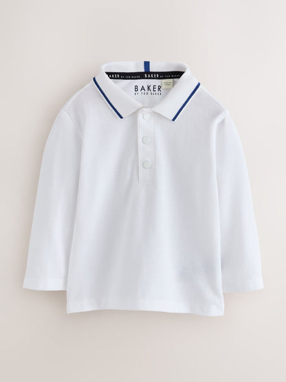 Baker by Ted Baker Navy Textured Dungaree and Polo Shirt Set - image 3