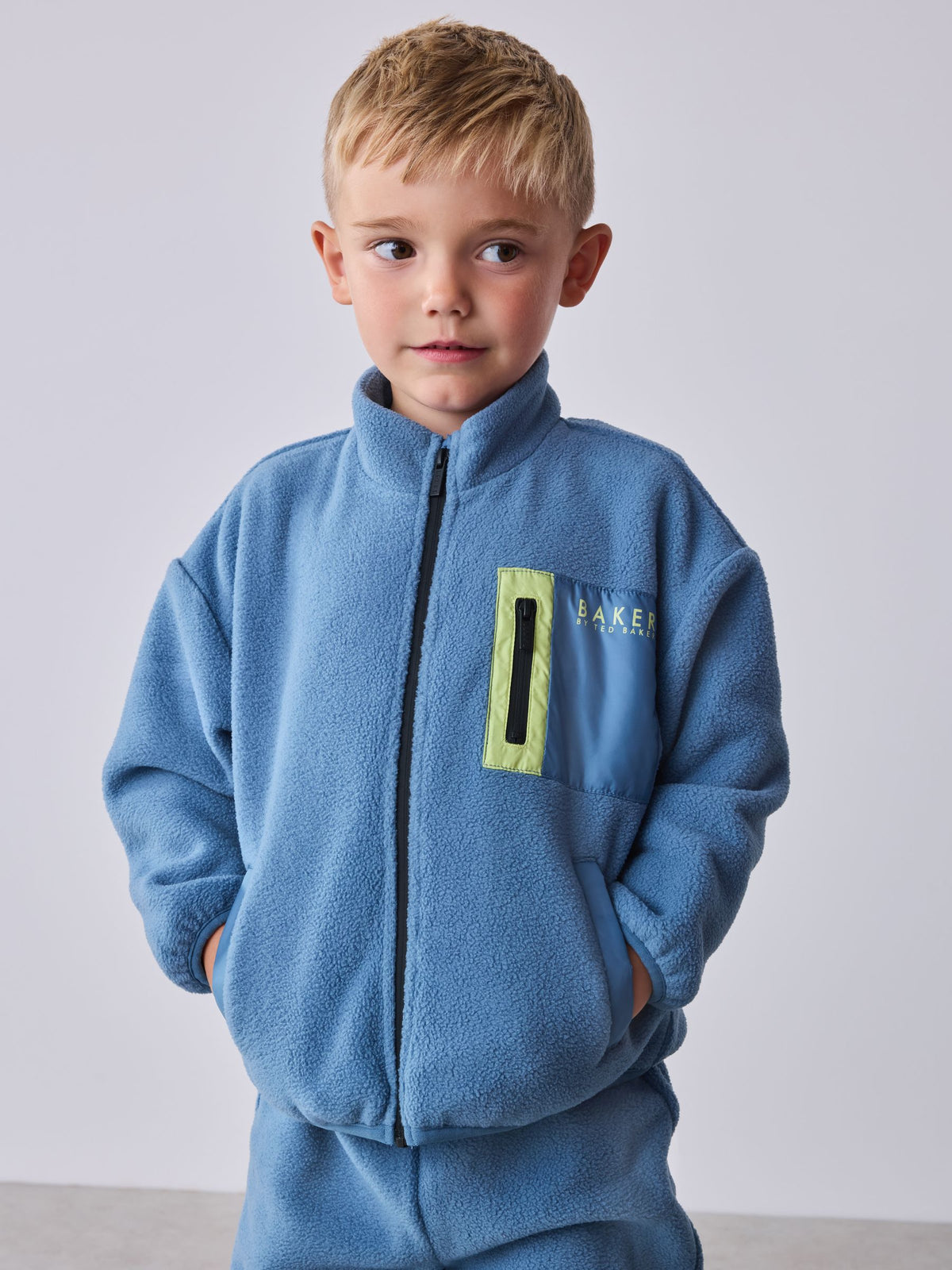 Baker by Ted Baker Blue 2 Piece Zip Through Fleece and Joggers Set - image 3