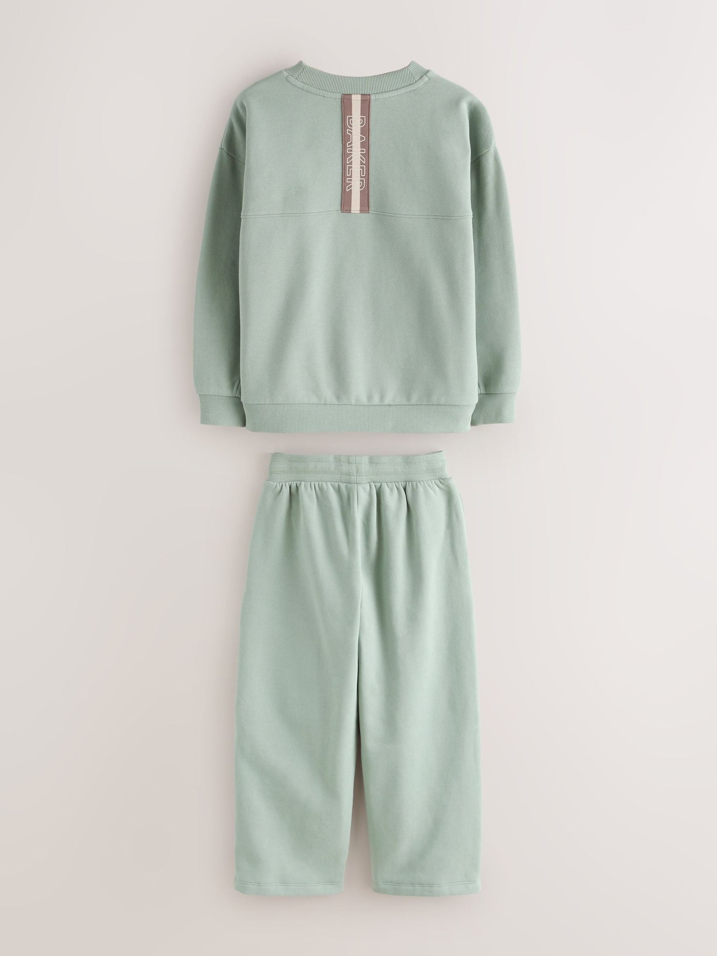 Dsiney Kidz - Baker by Ted Baker Sage Green Baker by Ted Baker Oversized Sweatshirt and Wide Leg Joggers Set image 11