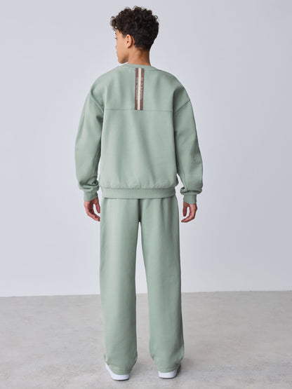 Dsiney Kidz - Baker by Ted Baker Sage Green Baker by Ted Baker Oversized Sweatshirt and Wide Leg Joggers Set image 6