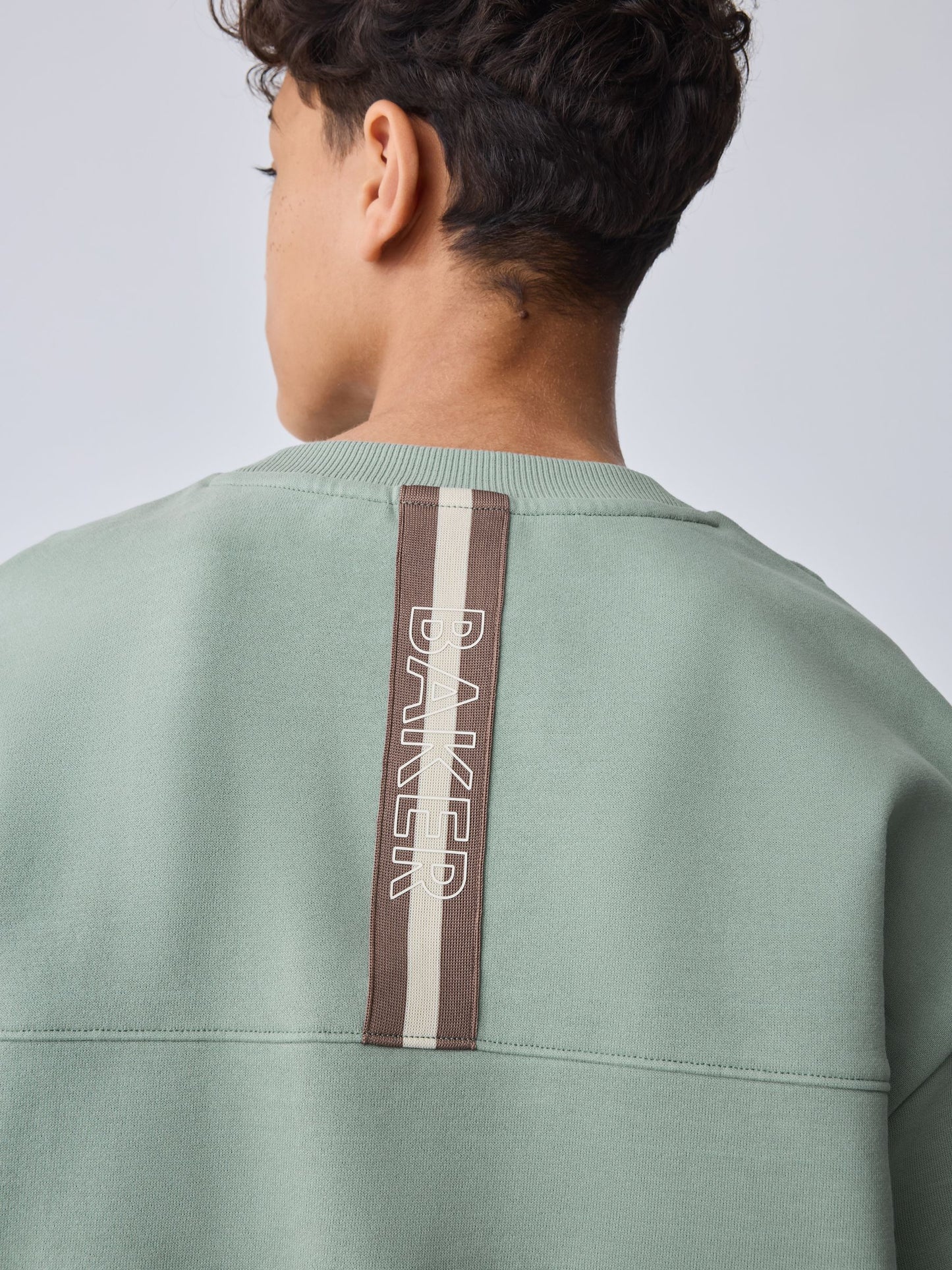 Dsiney Kidz - Baker by Ted Baker Sage Green Baker by Ted Baker Oversized Sweatshirt and Wide Leg Joggers Set image 7
