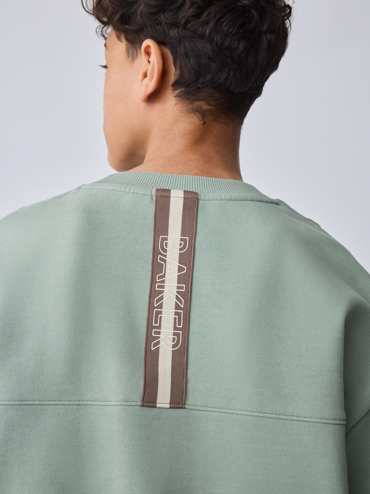 Dsiney Kidz - Baker by Ted Baker Sage Green Baker by Ted Baker Oversized Sweatshirt and Wide Leg Joggers Set image 7