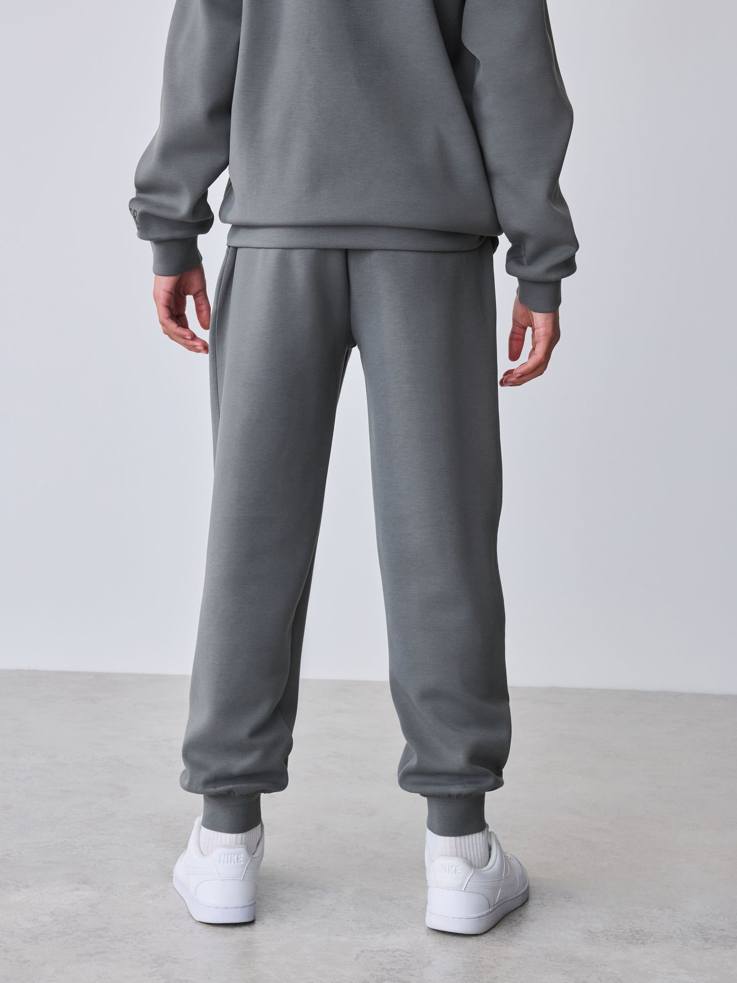 Dsiney Kidz - Baker by Ted Baker Charcoal Grey Oversized Scuba Hoodie and Joggers Set image 6