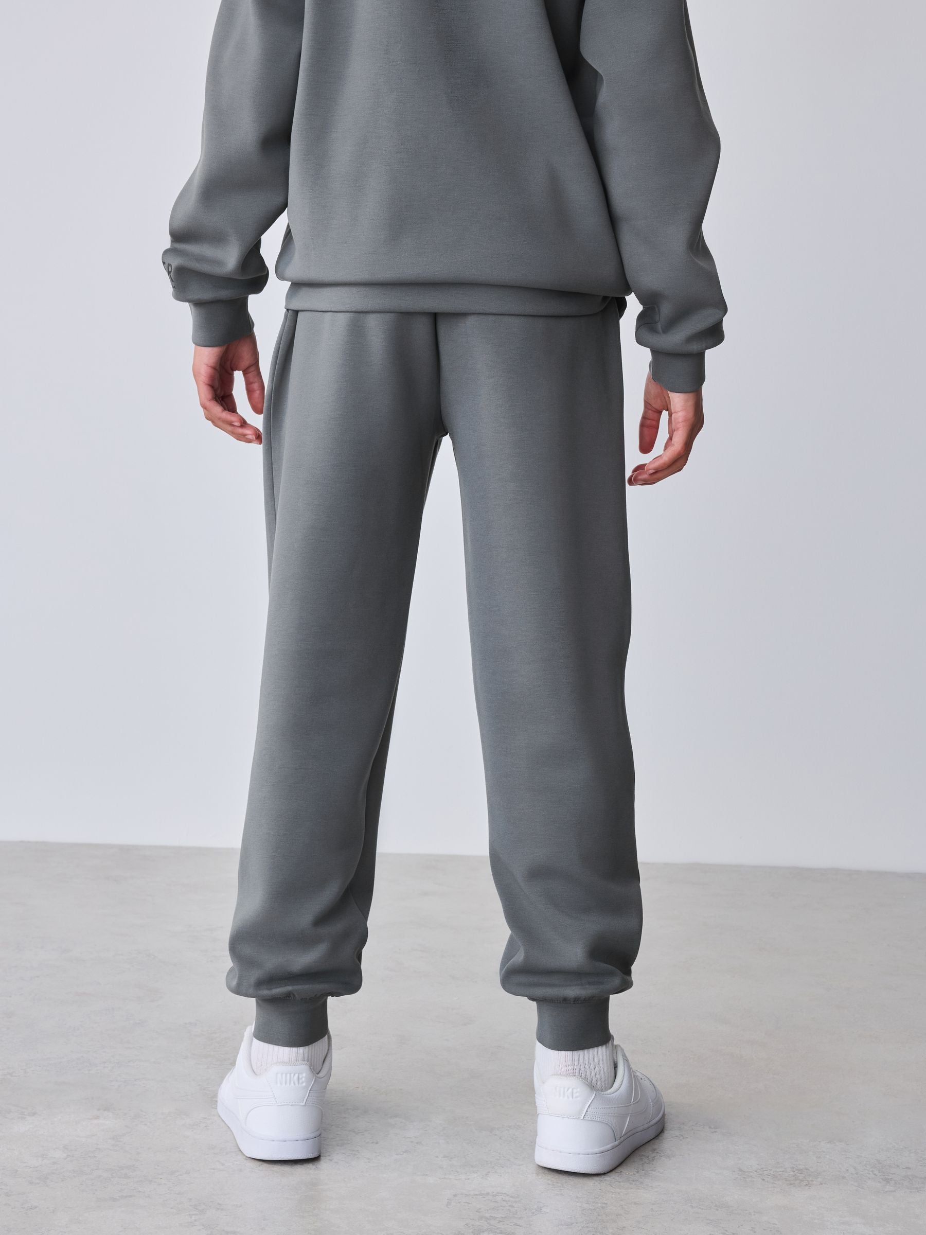 Dsiney Kidz - Baker by Ted Baker Charcoal Grey Oversized Scuba Hoodie and Joggers Set image 6
