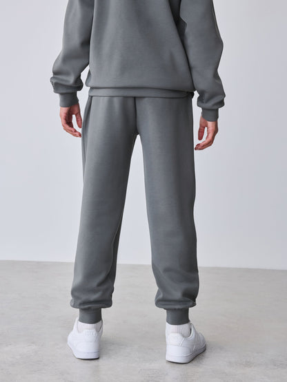 Dsiney Kidz - Baker by Ted Baker Charcoal Grey Oversized Scuba Hoodie and Joggers Set image 6