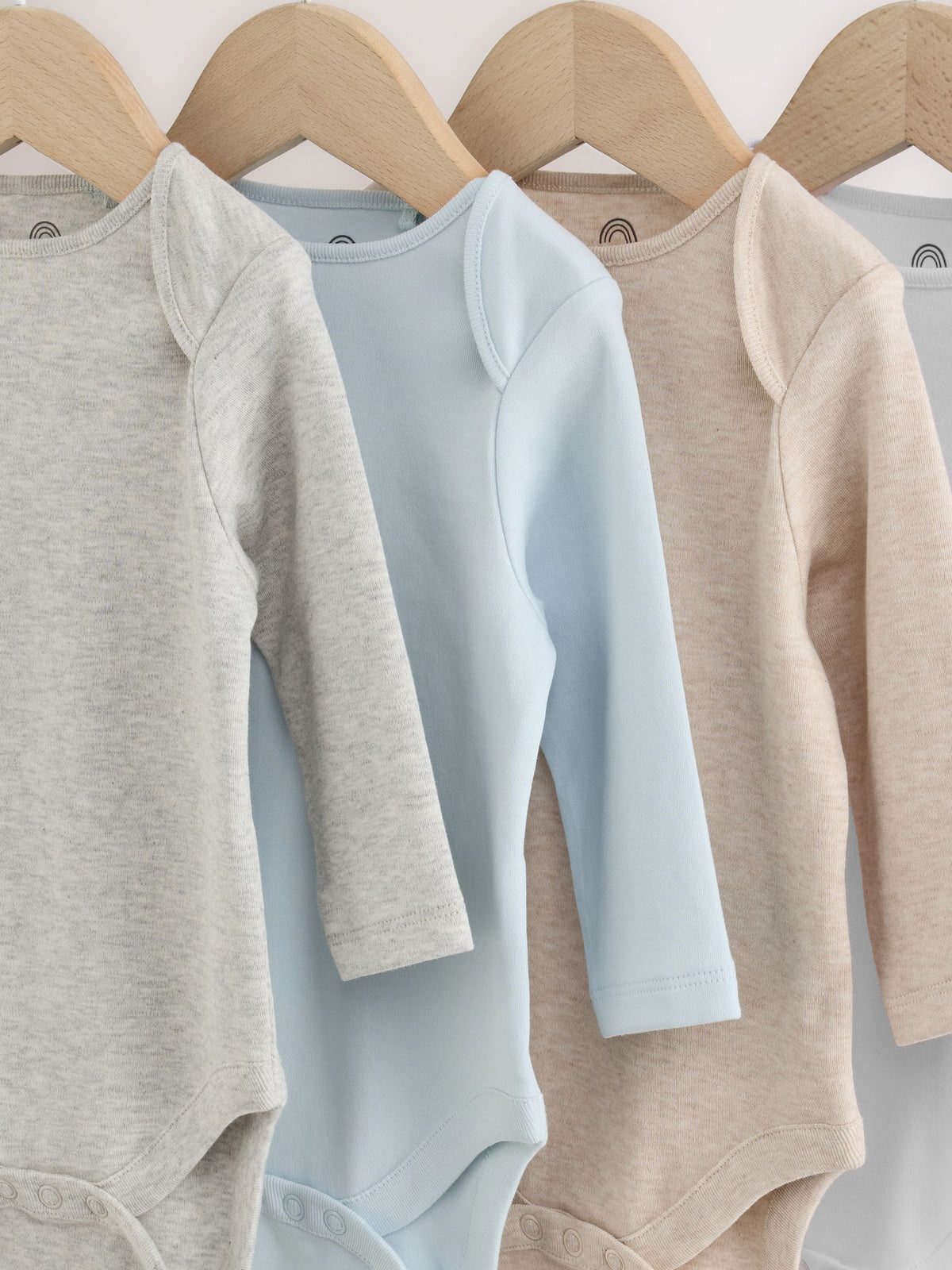 Dsiney Kidz - Grey/Blue/Neutral Long Sleeve Baby Bodysuits 5 Pack image 9
