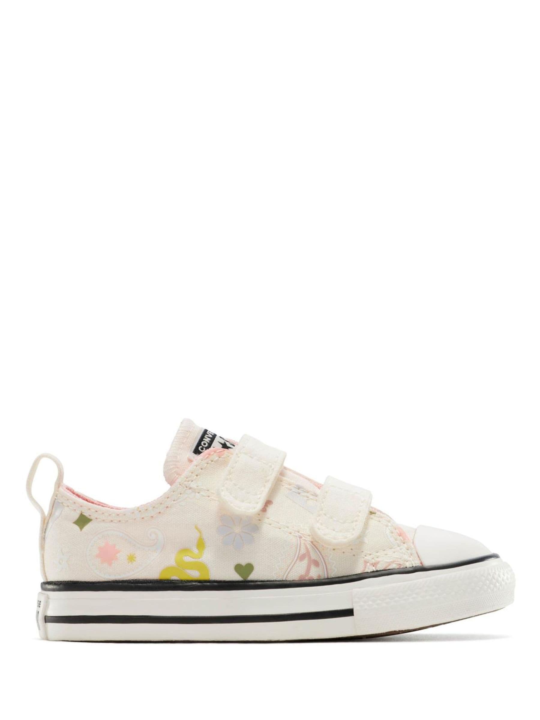 Converse White Chuck Taylor All Star 2V Paisley Pop Low Trainers image 1