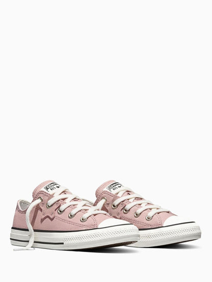Converse Pink Chuck Taylor All Star Star Detail Low Trainers image 4