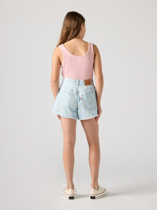 Levi's Blue Daisy High Waisted Adjustable Denim Shorts image 2