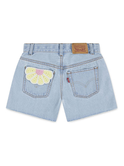 Levi's Denim Blue High Waisted Adjustable Denim Shorts image 6