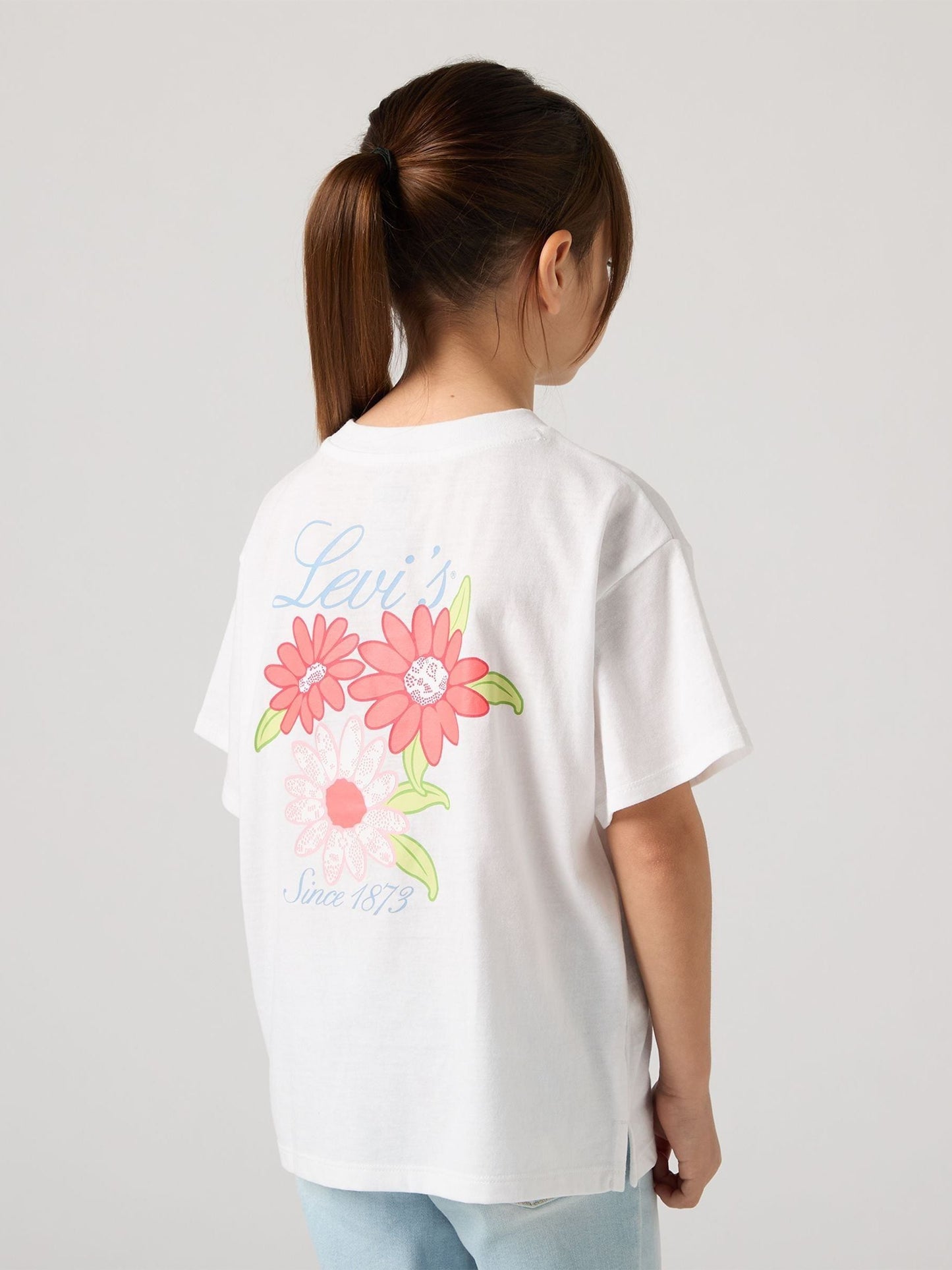 Levi's White Floral Oversized Short Sleeve T-Shirt image 3