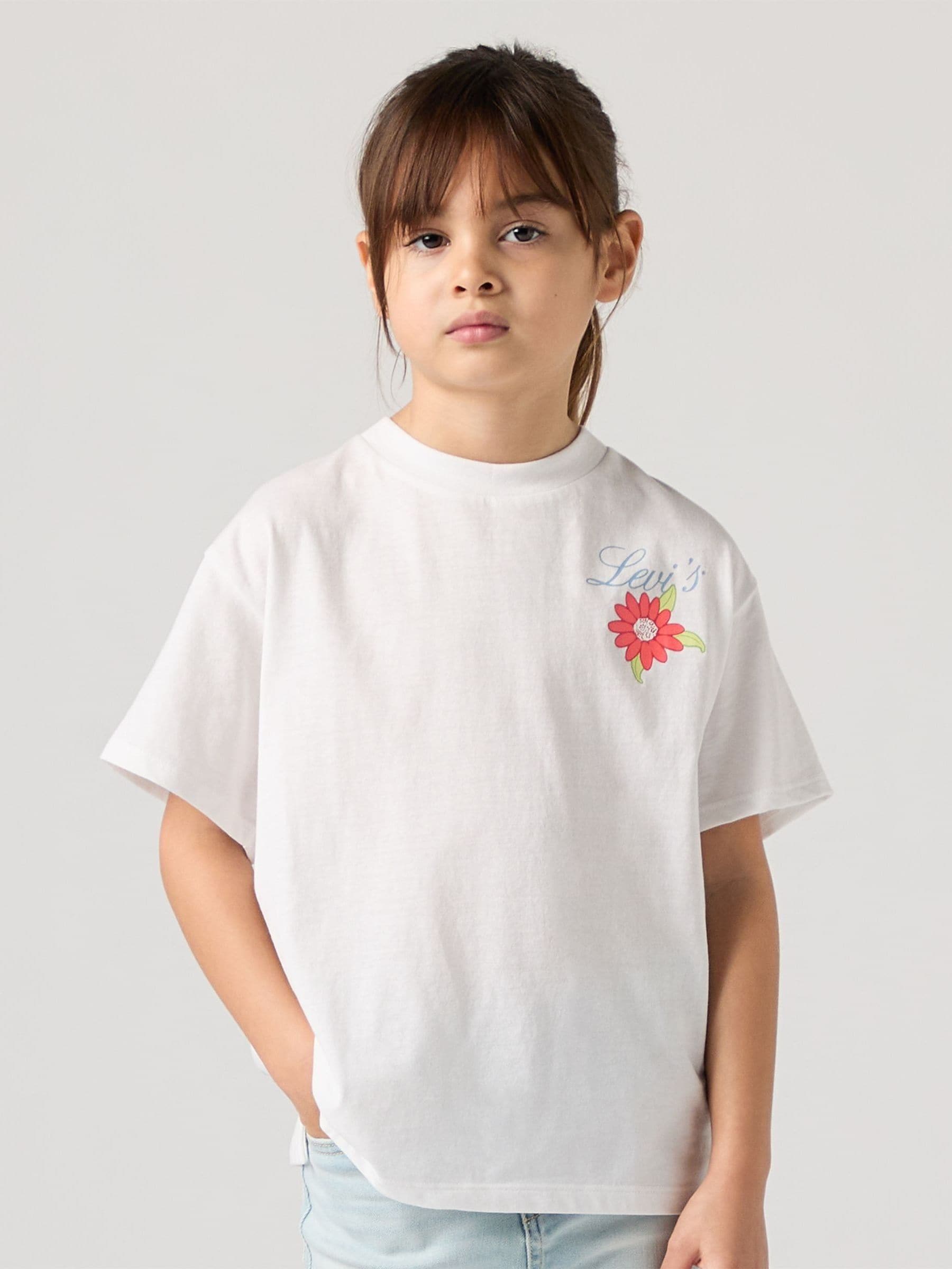 Levi's White Floral Oversized Short Sleeve T-Shirt image 4