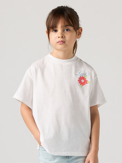 Levi's White Floral Oversized Short Sleeve T-Shirt image 4