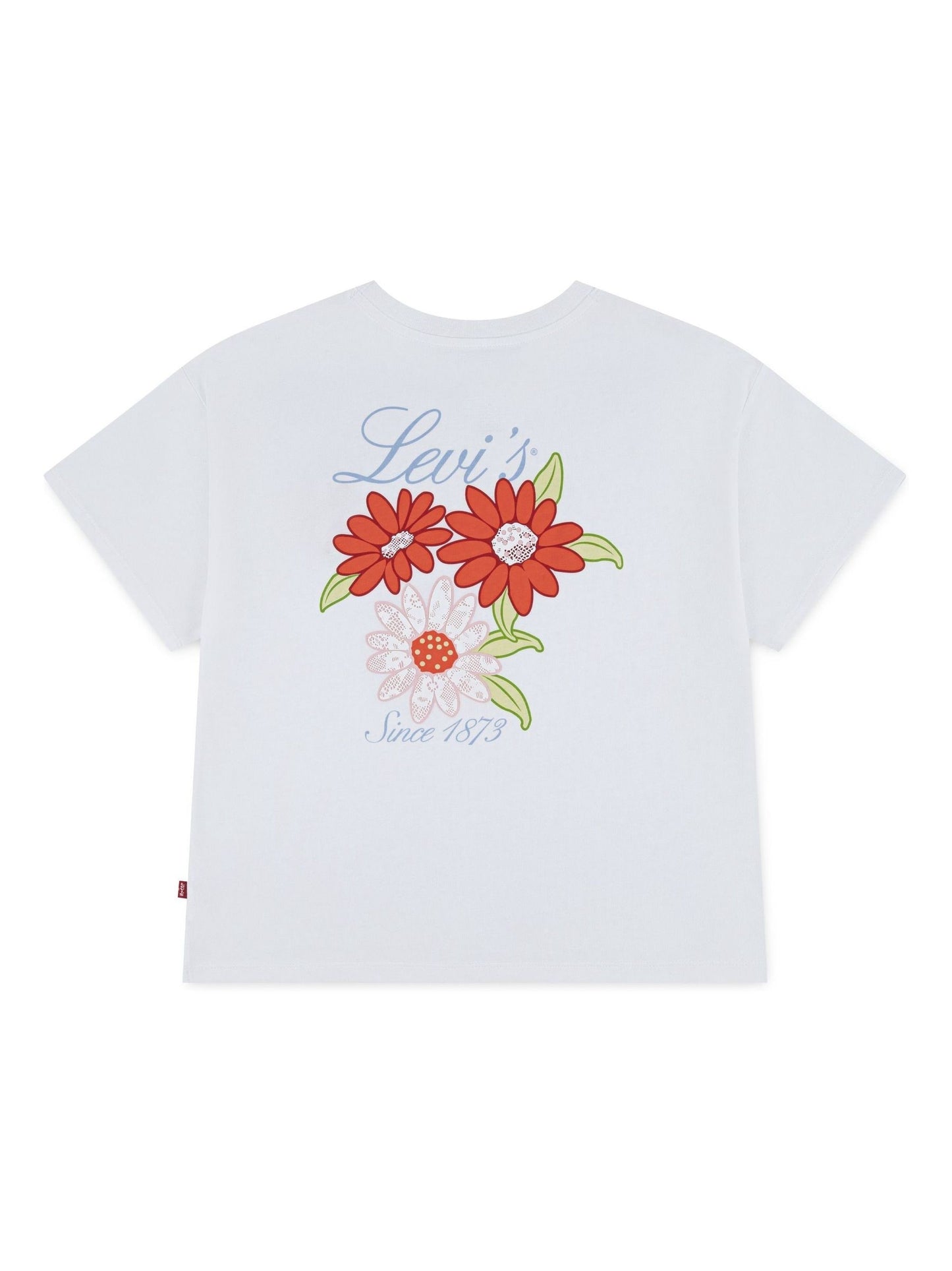 Levi's White Floral Oversized Short Sleeve T-Shirt image 6