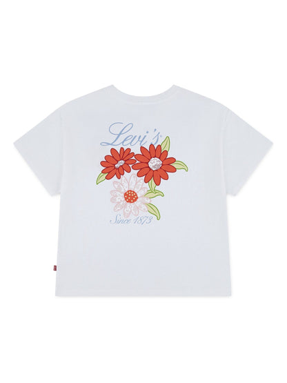 Levi's White Floral Oversized Short Sleeve T-Shirt image 6