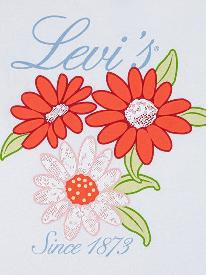 Levi's White Floral Oversized Short Sleeve T-Shirt image 7