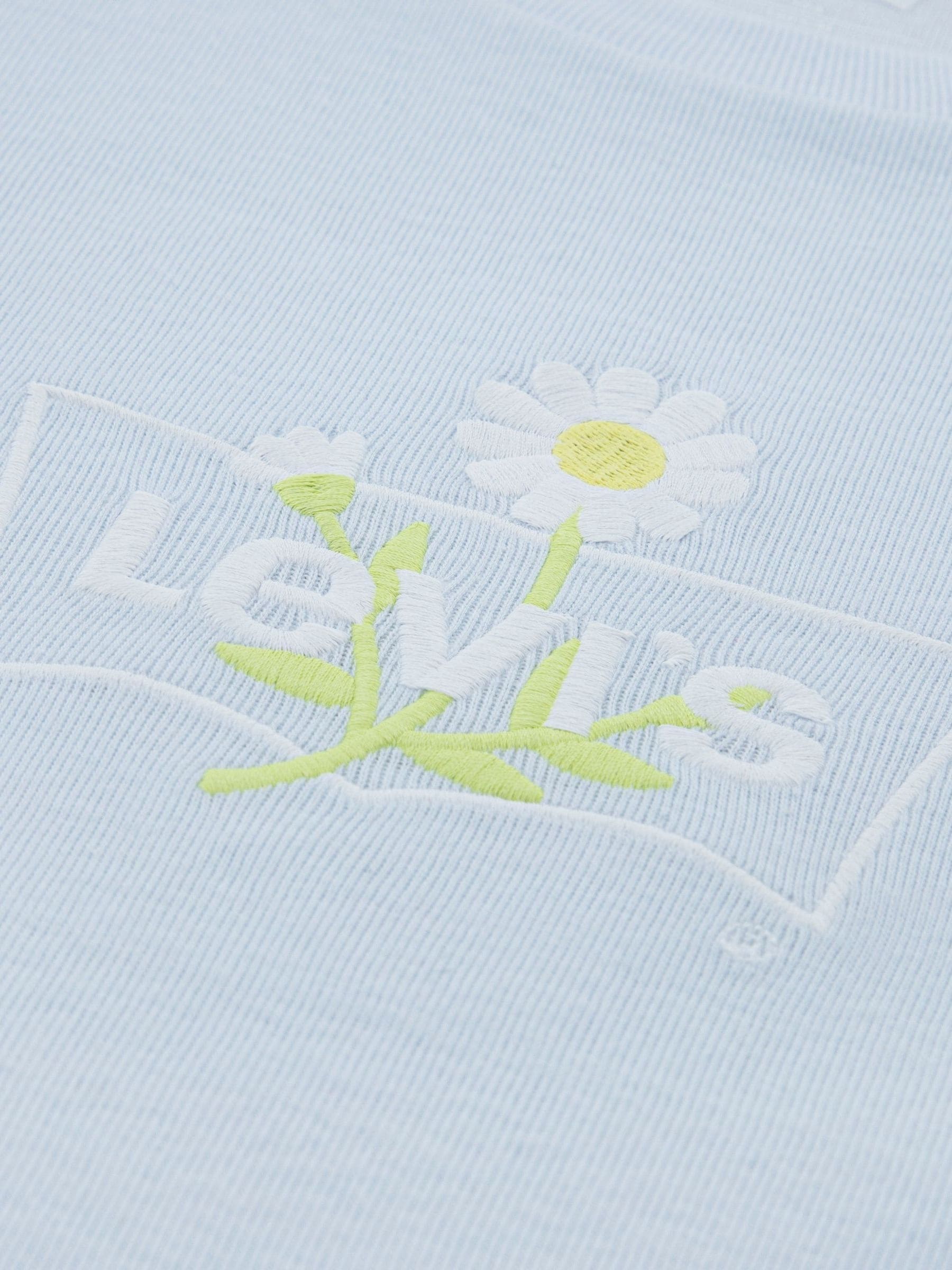 Levi's Blue Daisy Batwing Short Sleeve T-Shirt image 3