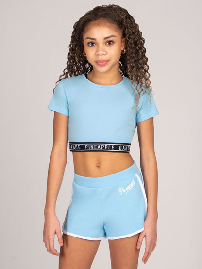 Dsiney Kidz - Pineapple Blue Tape Hem Crop T-Shirt image 1