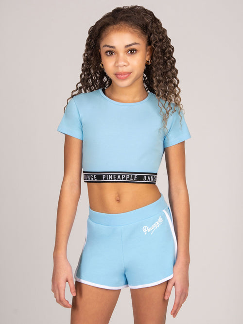 Dsiney Kidz - Pineapple Blue Tape Hem Crop T-Shirt image 1