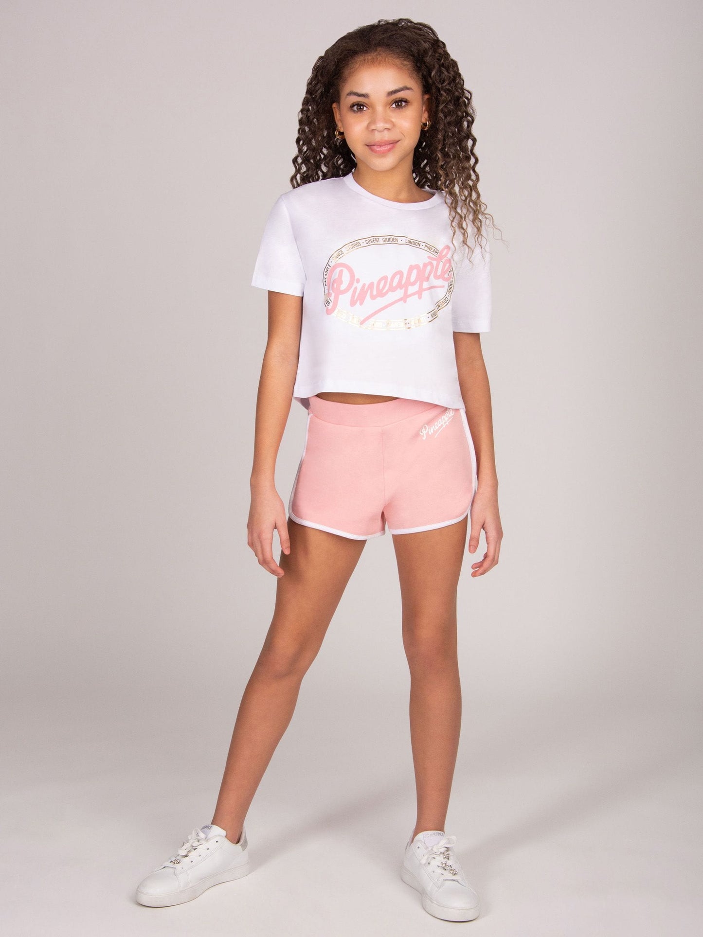 Dsiney Kidz - Pineapple Chalk White Logo Girls Dance Crop T-Shirt image 2