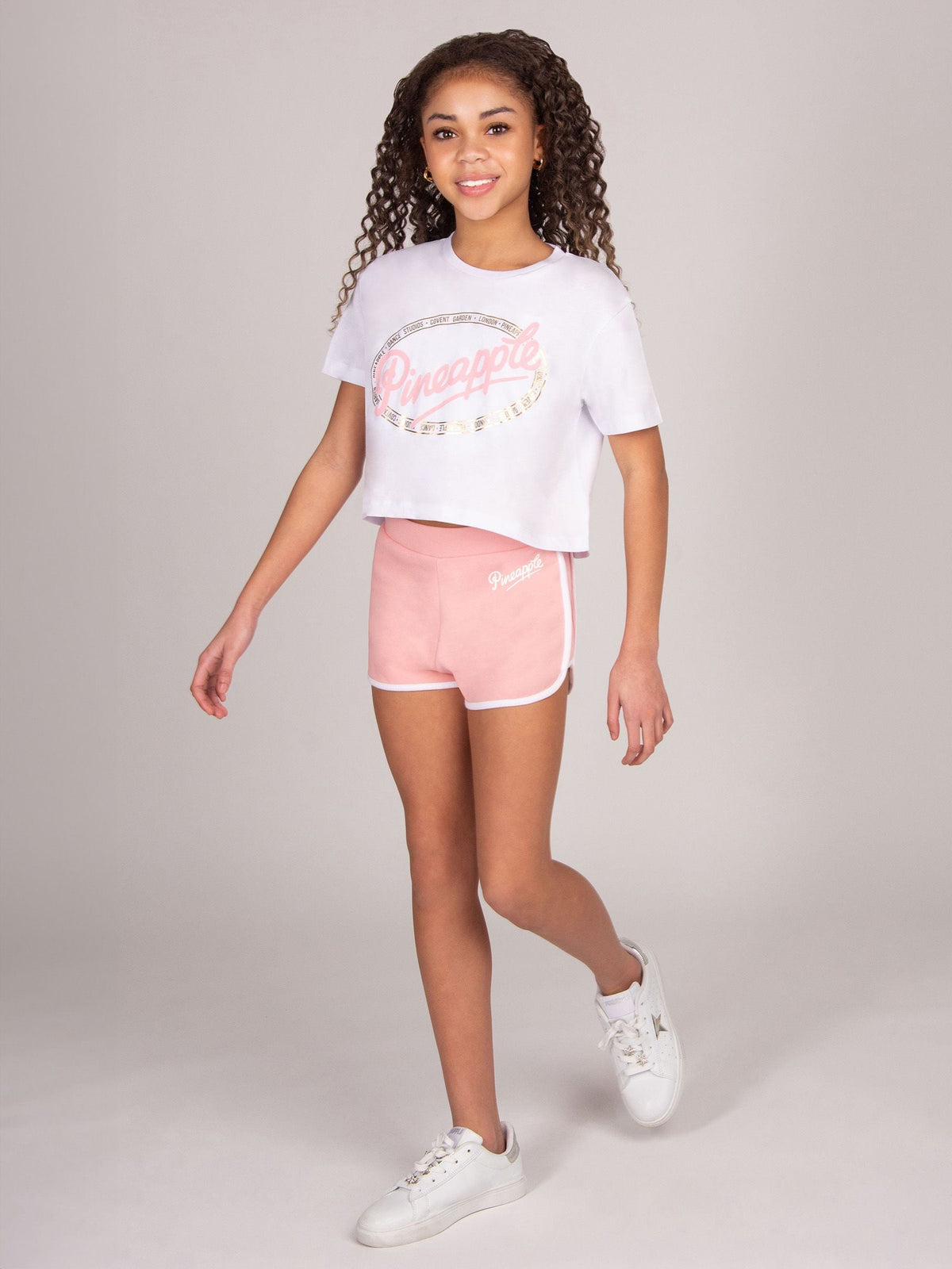 Dsiney Kidz - Pineapple Chalk White Logo Girls Dance Crop T-Shirt image 4