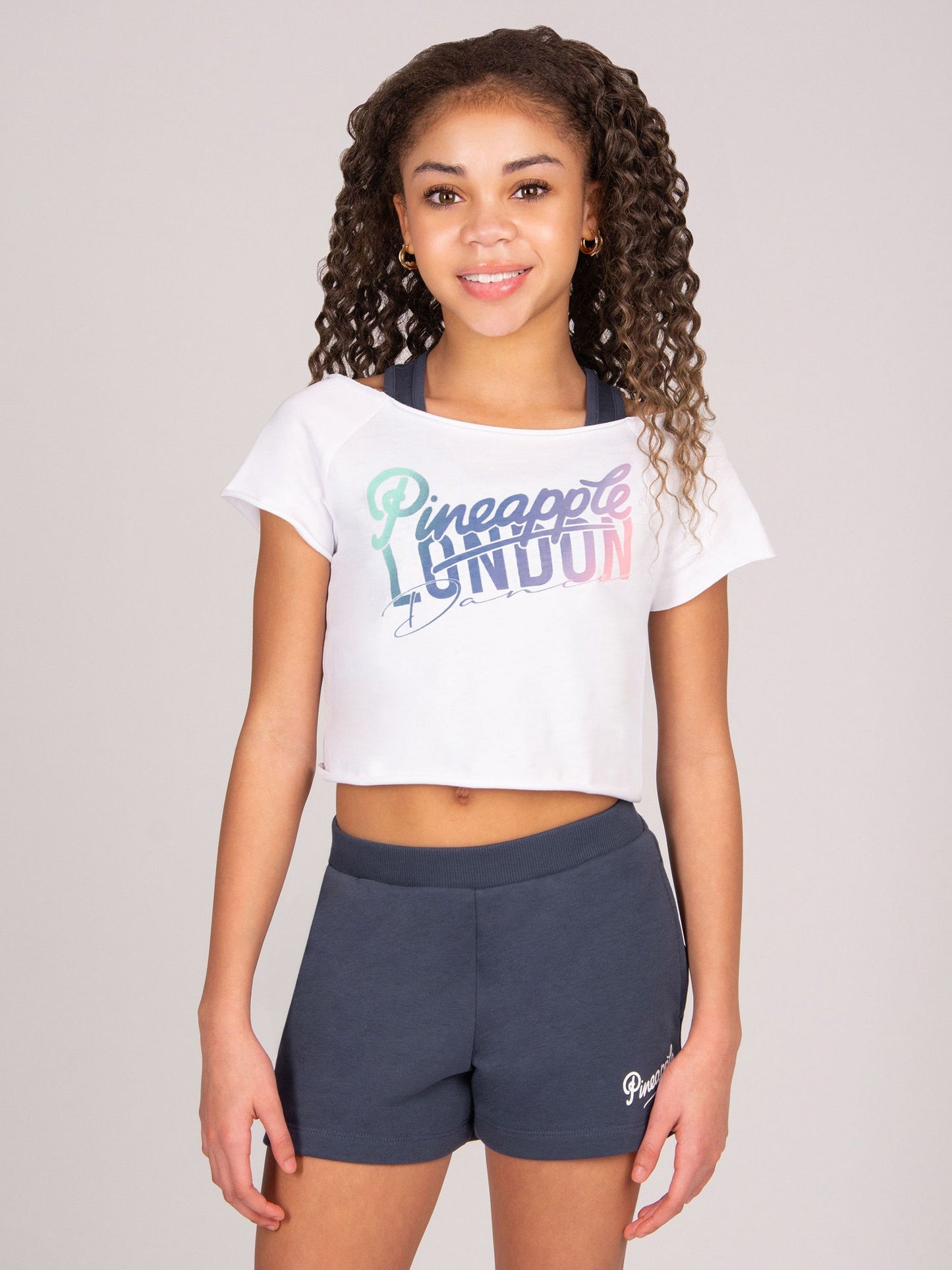 Dsiney Kidz - Pineapple White Retro Crop T-Shirt image 1