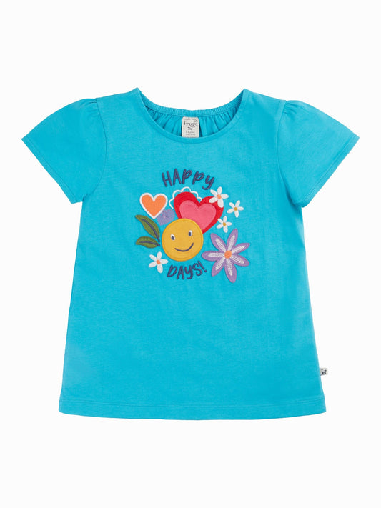 Frugi Blue Lia Appliqué T-Shirt image 2