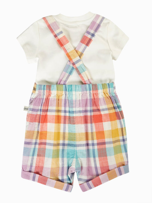 Frugi Blue Freddie Outfit Dungaree image 2