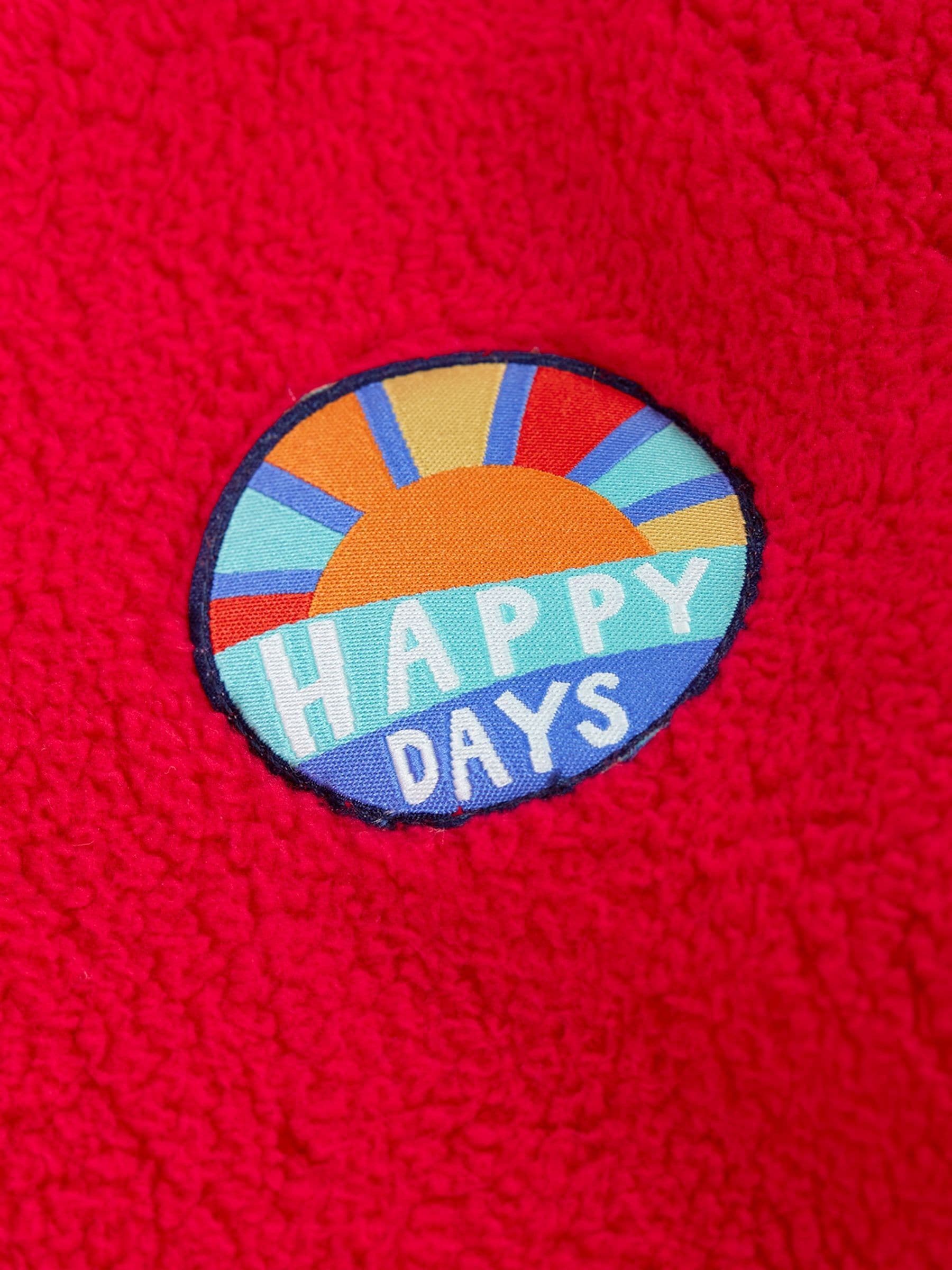 Dsiney Kidz - Frugi Red Glen Ted Fleece Jacket image 4