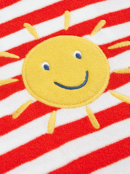 Frugi Red Shore Towelling Romper image 2