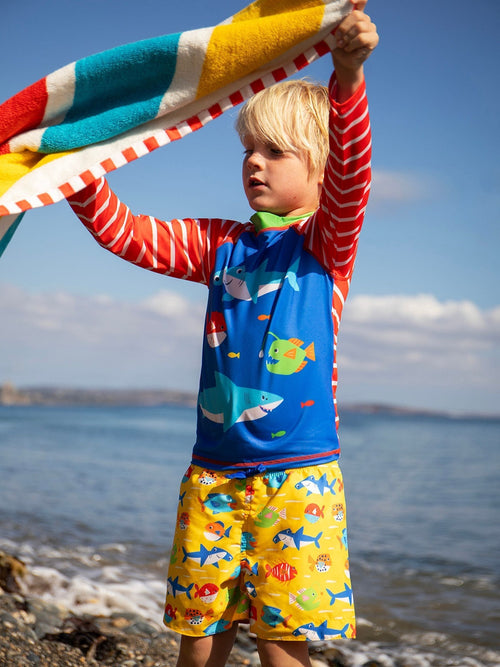 Frugi Yellow Boscastle Board Shorts image 1