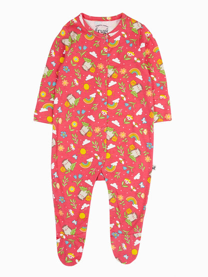 Frugi Pink Lovely Babygrow Sleepsuit image 1