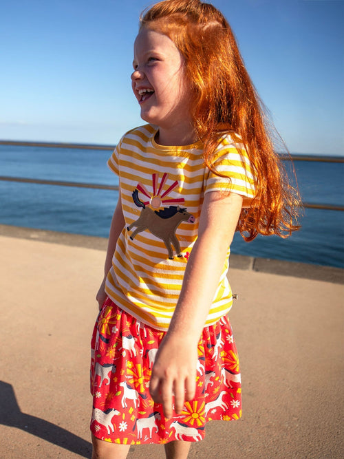 Frugi Yellow Camille Appliqué T-Shirt image 1