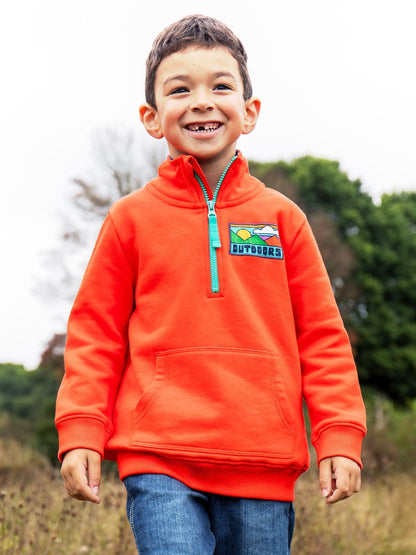 Dsiney Kidz - Frugi Red Handy Half Zip Sweatshirt image 1