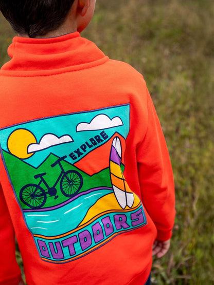 Dsiney Kidz - Frugi Red Handy Half Zip Sweatshirt image 2